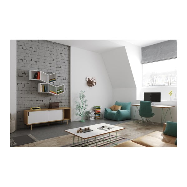 Bílá komoda TemaHome Dann Oak-image-3