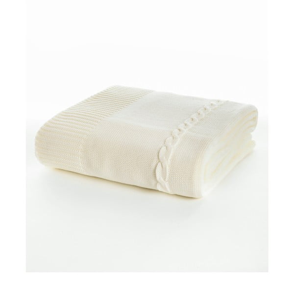 Pletená deka Fancy Cream, 130x170 cm
