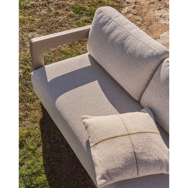 Béžový/taupe hliníkový zahradní lounge set pro 3 osoby Nerano – Kave Home-image-2