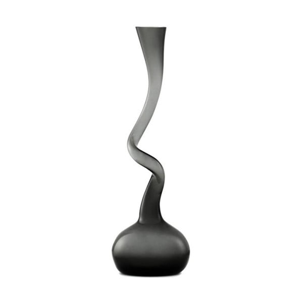 Skleněná váza Swing 30 cm, šedá
