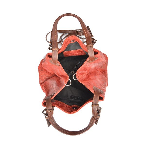 Červená kožená kabelka Luisa Vannini Marcelle-image-3