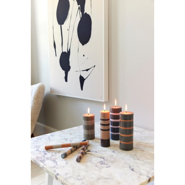 Oranžovo-šedá svíčka Bahne & CO, doba hoření 8 h-image-1