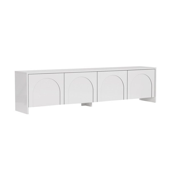 Bílý TV stolek 180x45x32 cm Aurelia – Kalune Design