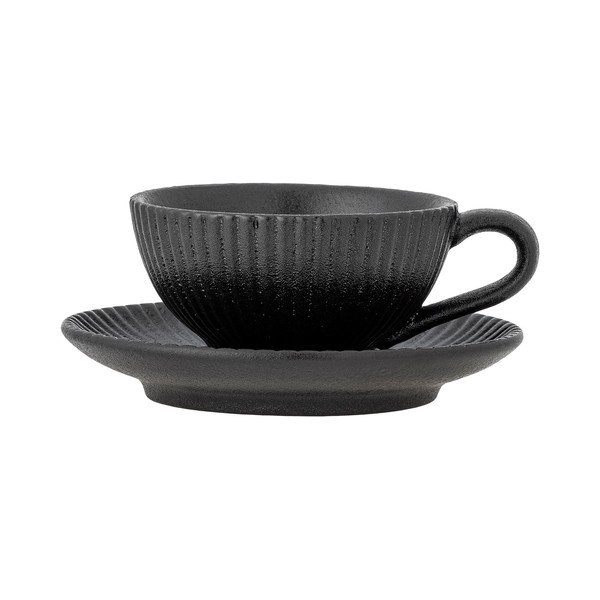 Černý keramický šálek na cappuccino 200 ml Neri – Bloomingville
