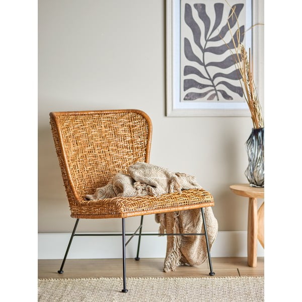 Křeslo s výpletem v přírodní barvě Somme – Bloomingville-image-1