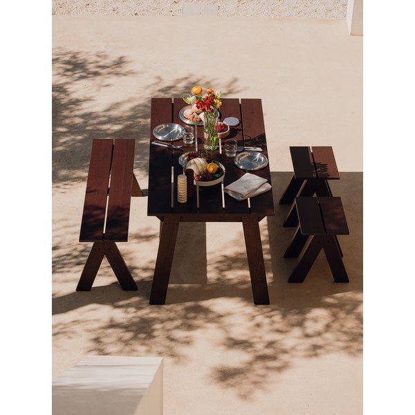 Zahradní jídelní stůl z borovicového dřeva 77x140 cm Navo – noo.ma-image-2