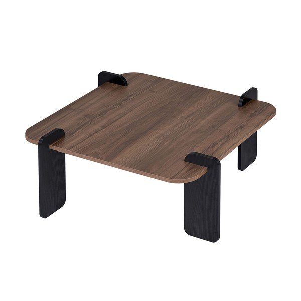 Hnědý konferenční stolek 90x90 cm Marais – Nordure-image-4