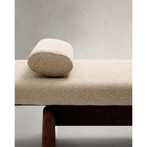 Béžová/v tmavě přírodní barvě žinylková lenoška (variabilní roh) Topaz – Kave Home-image-3