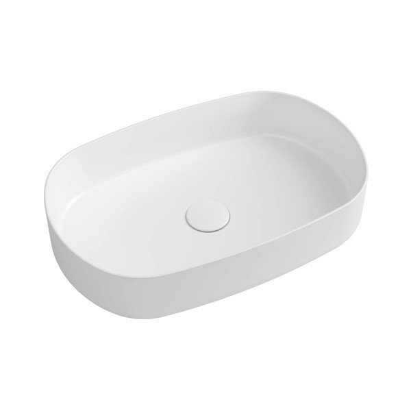 Bílé keramické umyvadlo Sapho Infinity Oval, 55 x 36 cm