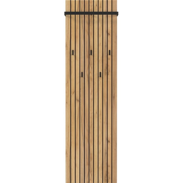 Nástěnný věšák v dekoru dubu v přírodní barvě 46 cm Libbiano – Germania