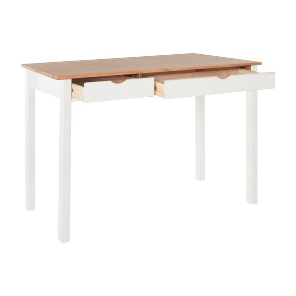 Bílo-hnědý pracovní stůl z borovicového dřeva Støraa Gava, délka 120 cm-image-3