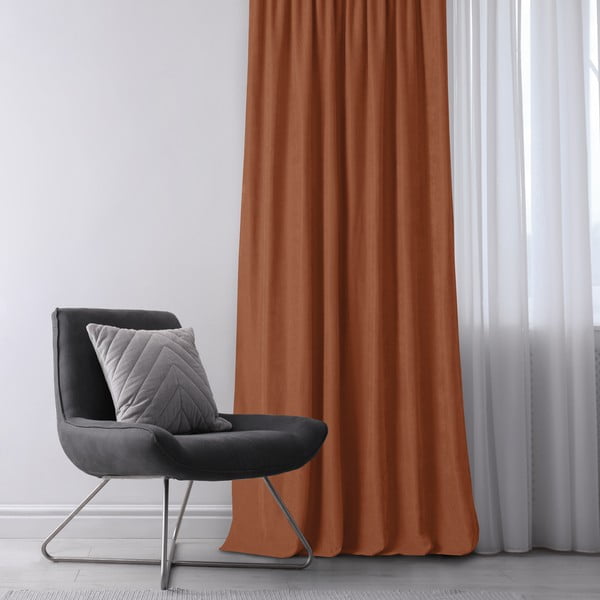 Závěs v cihlové barvě 140x270 cm Milana – Homede-image-1