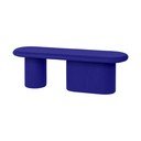 Modrá vlněná polstrovaná lavice Rull – noo.ma