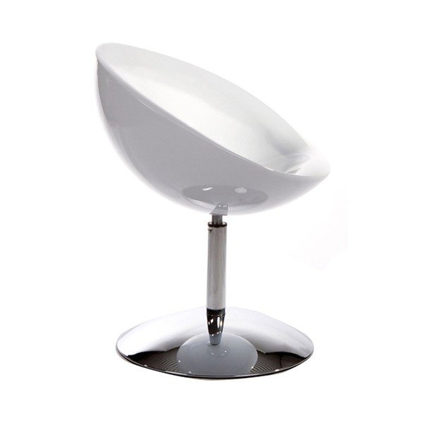 Bílé otočné křeslo Kokoon Design Bowl