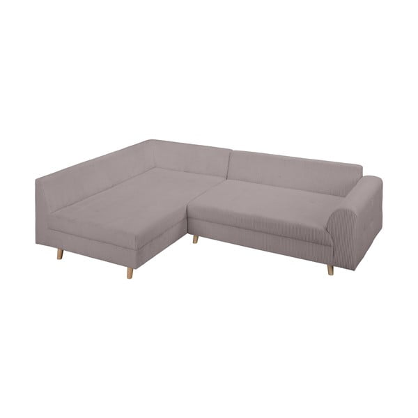 Šedá manšestrová rohová pohovka (levý roh) Ariella – Ropez-image-4