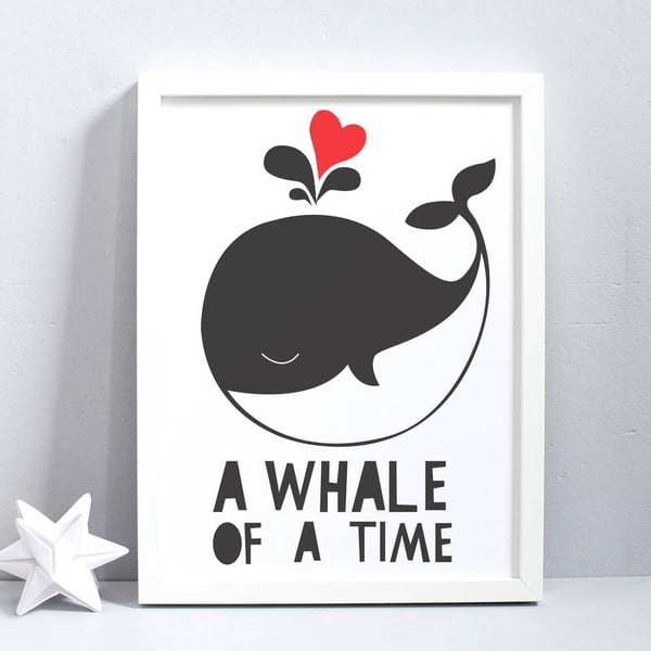 Plakát Karin Åkesson Design  Whale Of Time, 30x40 cm