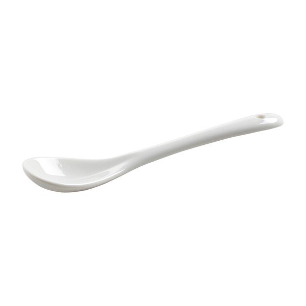 Bílá porcelánová čajová lžička Maxwell & Williams Basic