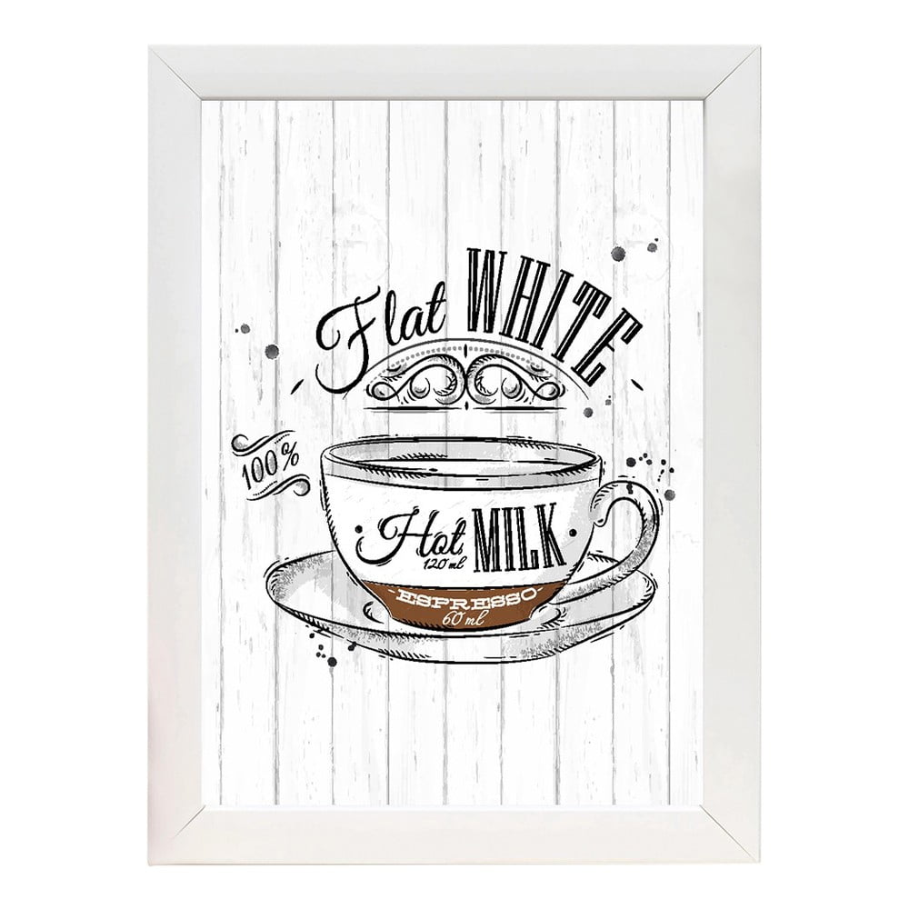 Obraz 24x29 cm Flat White – Wallity