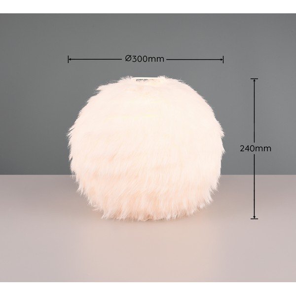 Krémová stolní lampa (výška 24 cm) Furry – Reality-image-3