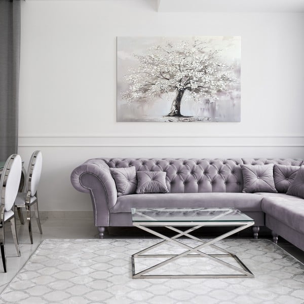Obraz s ručně malovanými prvky na plátně 70x100 cm White Tree – Styler-image-2