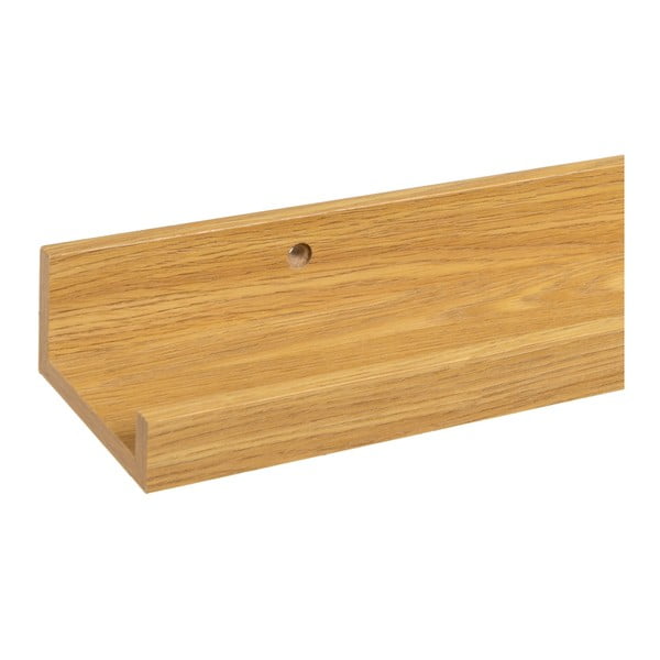 Police na obrázky v dekoru dubu v přírodní barvě 80 cm – Casa Selección-image-2