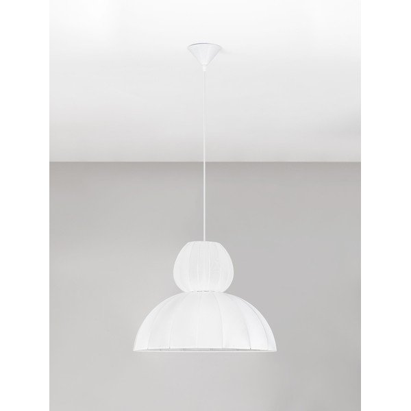 Matně bílé látkové závěsné svítidlo ø 50 cm Delina – Nova Luce-image-3