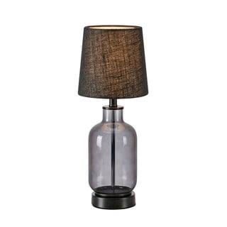 Černá stolní lampa se stínidlem z juty (výška 43 cm) Costero – Markslöjd