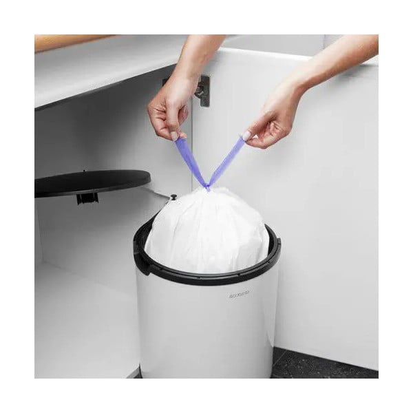 Bílý vestavný ocelový odpadkový koš 15 l – Brabantia-image-2