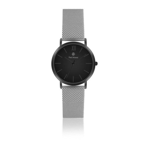 Dámské hodinky s řemínkem z nerezové oceli ve stříbrné barvě Paul McNeal Noche, ⌀ 3,6 cm