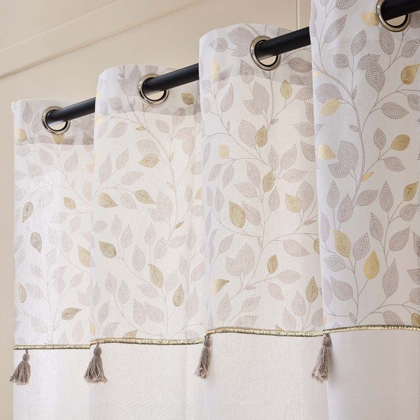 Bílý závěs s příměsí bavlny 140x240 cm Duchesse – douceur d'intérieur-image-2