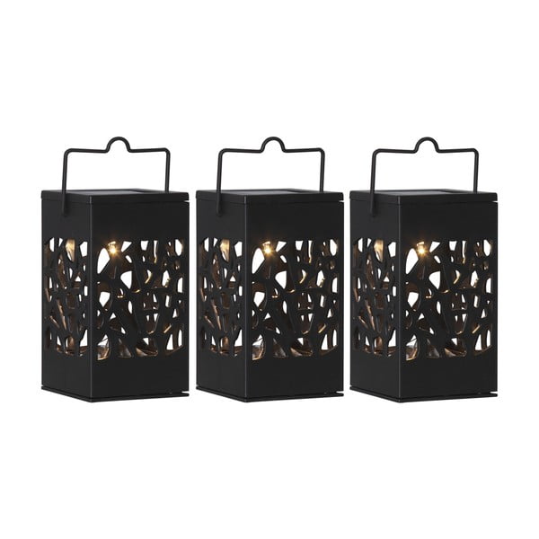 Sada 3 závěsných solárních LED luceren Star Trading Izola, výška 11 cm