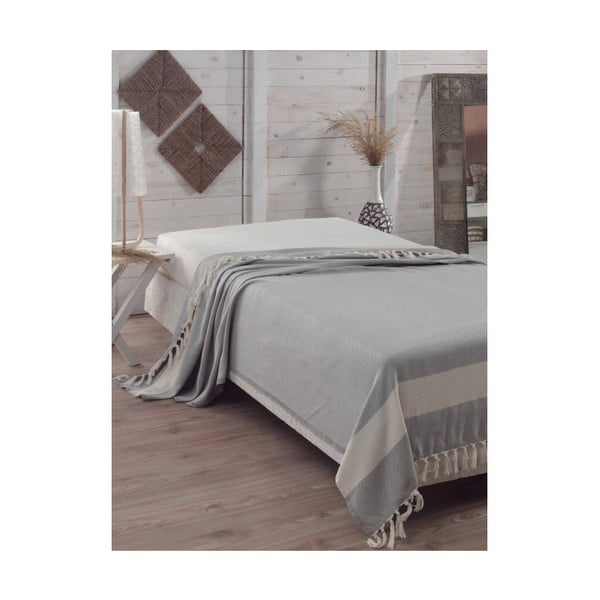 Bavlněný přehoz přes postel Baliksirti Grey, 200 x 240 cm