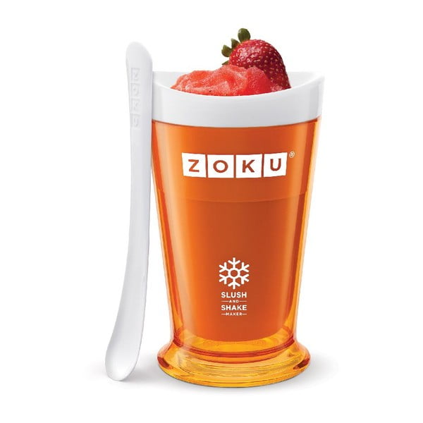 Oranžový výrobník ledové tříště ZOKU Slush&Shake