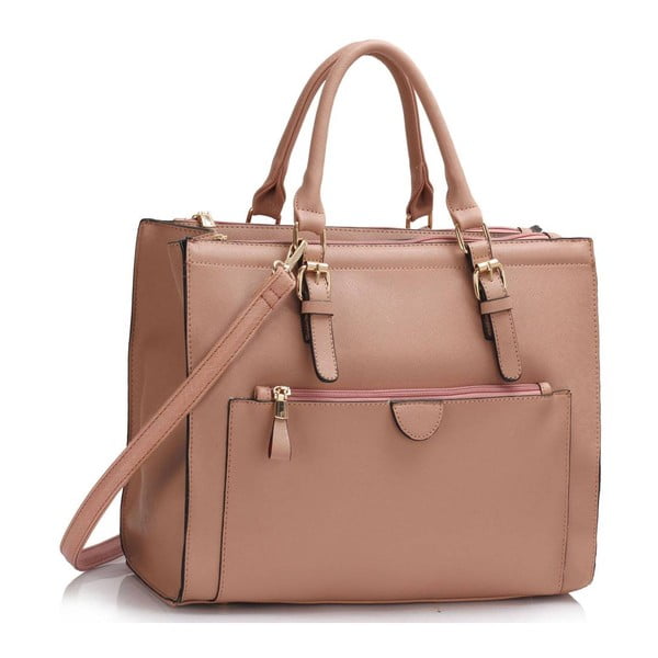 Růžová kabelka L&S Bags Poissy