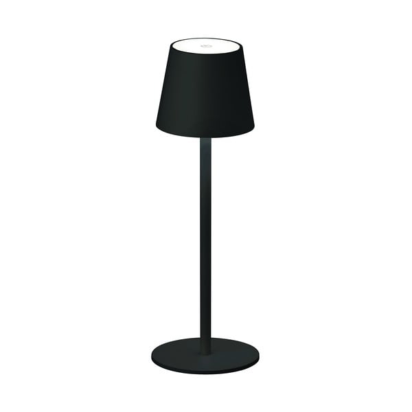 Černá LED stmívatelná stolní lampa se senzorem pohybu a s kovovým stínidlem (výška 38 cm) Tropea – Fischer & Honsel