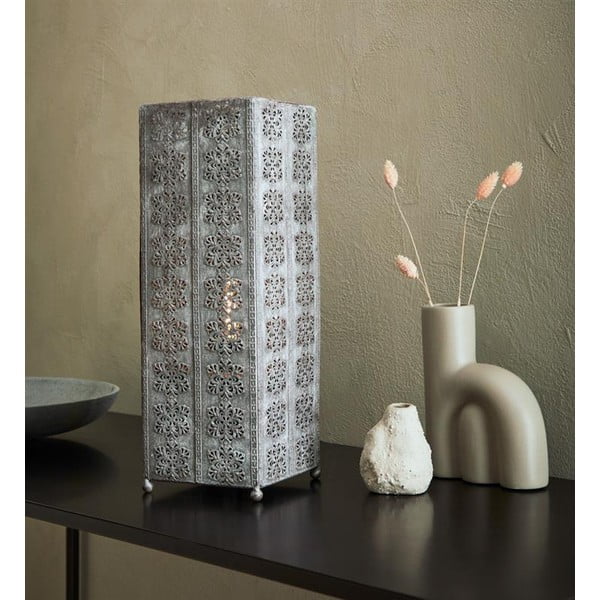 Šedá stolní lampa Markslöjd Agra, výška 33,5 cm-image-1