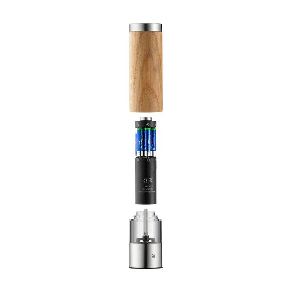 Elektrický mlýnek na pepř a sůl z dubového dřeva WMF, výška 21,5 cm-image-3