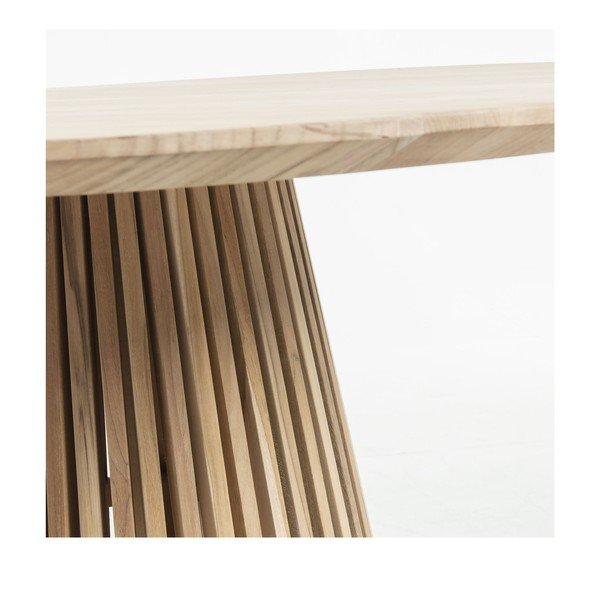 Jídelní stůl z teakového dřeva Kave Home Irune, ø 120 cm-image-2