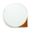 Kovová závěsná/se zrcadlem koupelnová skříňka v terakotové barvě 55x55 cm Sonnet – Spinder Design