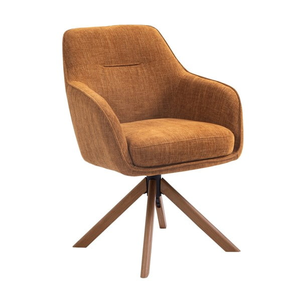 Oranžová čalouněná jídelní křesla v sadě 2 ks Avola – Unique Furniture