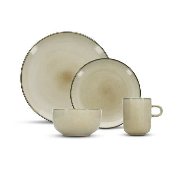 Kameninová jídelní sada 16 ks pro 4 osoby Meridian – Salt&Pepper
