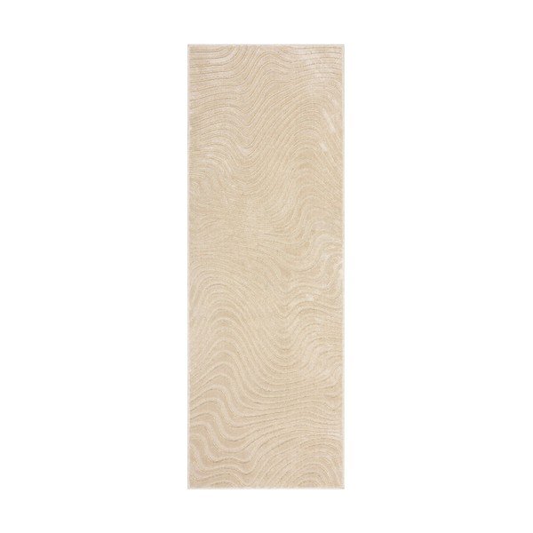 Béžový vlněný koberec běhoun 80x230 cm Channel – Flair Rugs