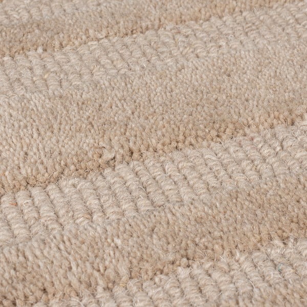 Béžový ručně tkaný vlněný koberec 120x170 cm Zen Rectangles – Flair Rugs-image-2