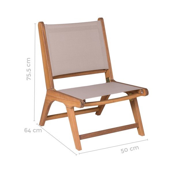 Béžové dřevěné zahradní křeslo Nina – LDK Garden-image-2