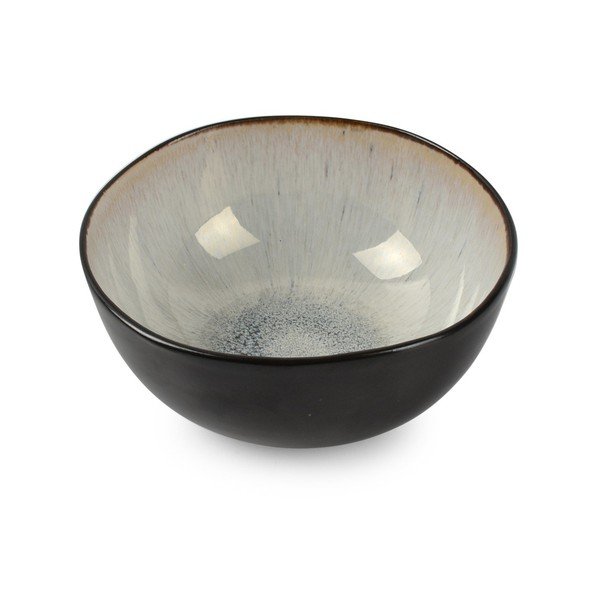 Černá/béžová miska z kameniny 390 ml Lunar – Salt&Pepper