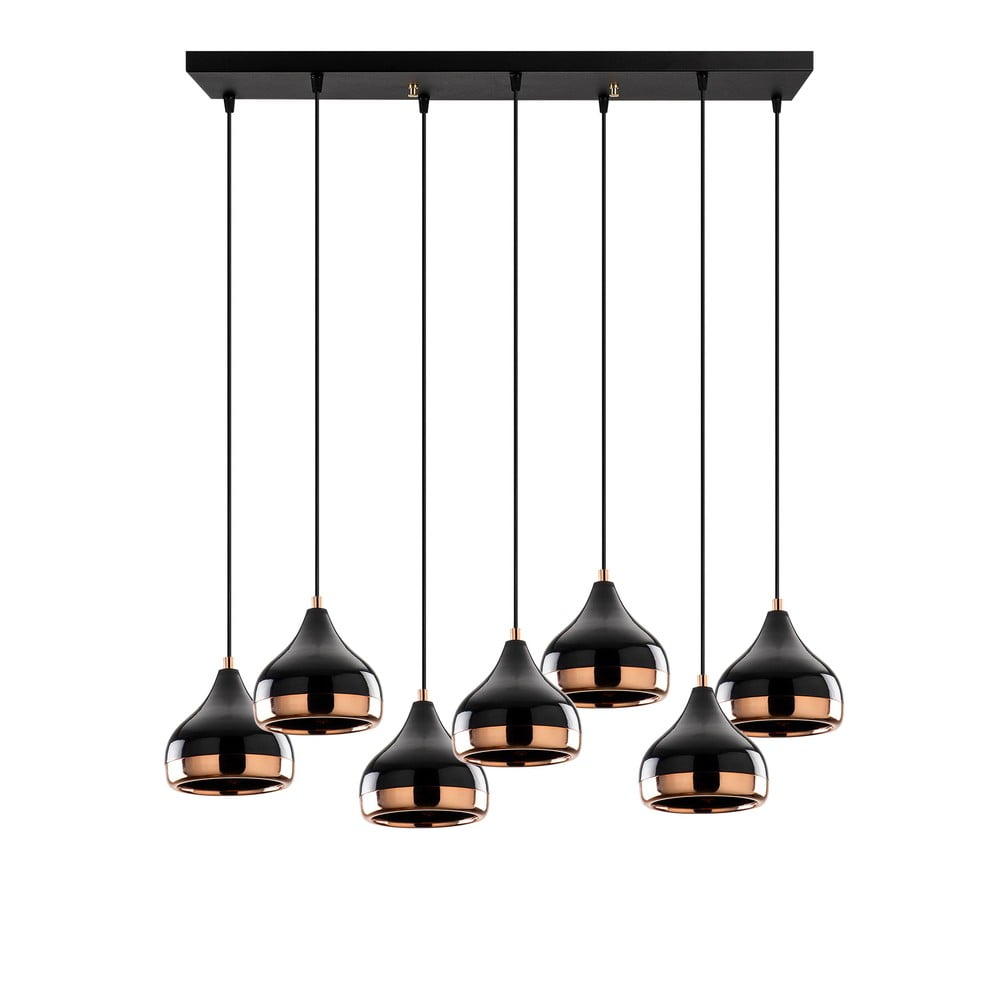 Černé závěsné svítidlo s kovovým stínidlem Yildo – Opviq lights