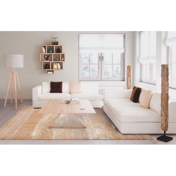 Hnědý vlněný koberec 133x180 cm Layers – Agnella-image-1