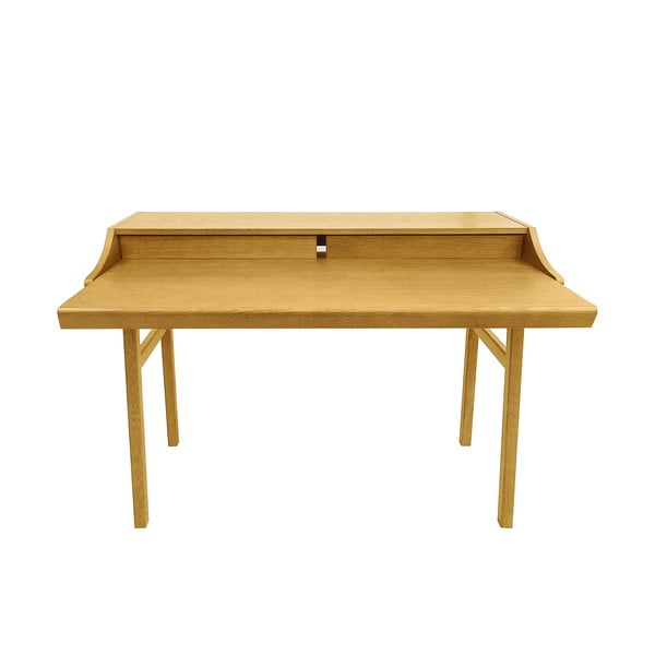 Pracovní stůl v dekoru dubu se sekretářem 44x115 cm Carteret – Woodman-image-3