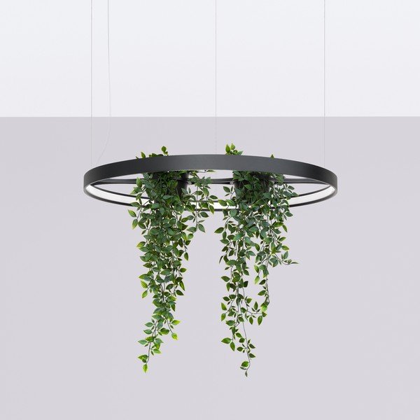 Černé hliníkové LED závěsné svítidlo ø 78 cm RIO – Thoro-image-4
