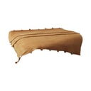 Fleecový přehoz v hořčicové barvě 150x200 cm Pom Pom – Mijolnir